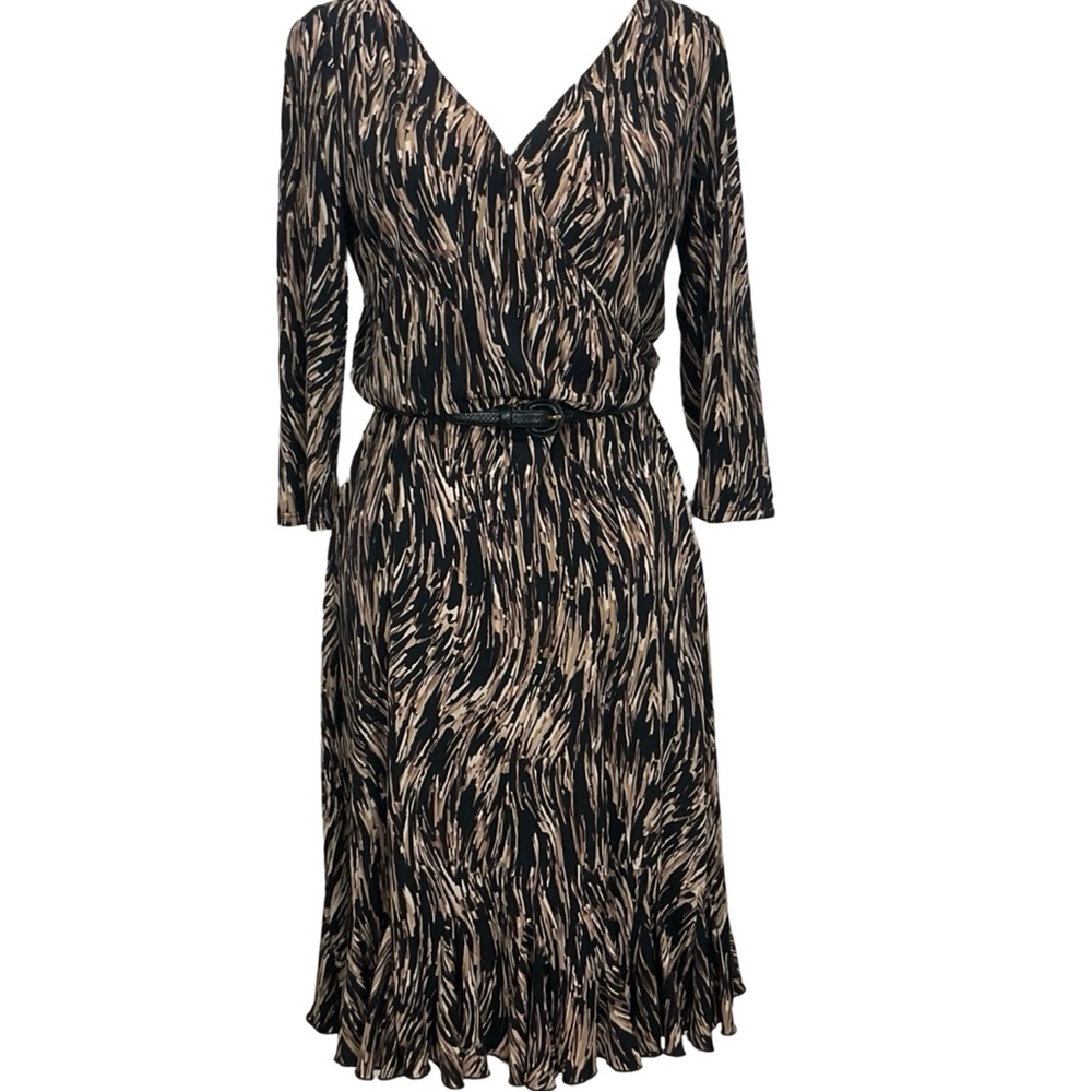 Lily Ruffle Trim Dress With Belt Size M